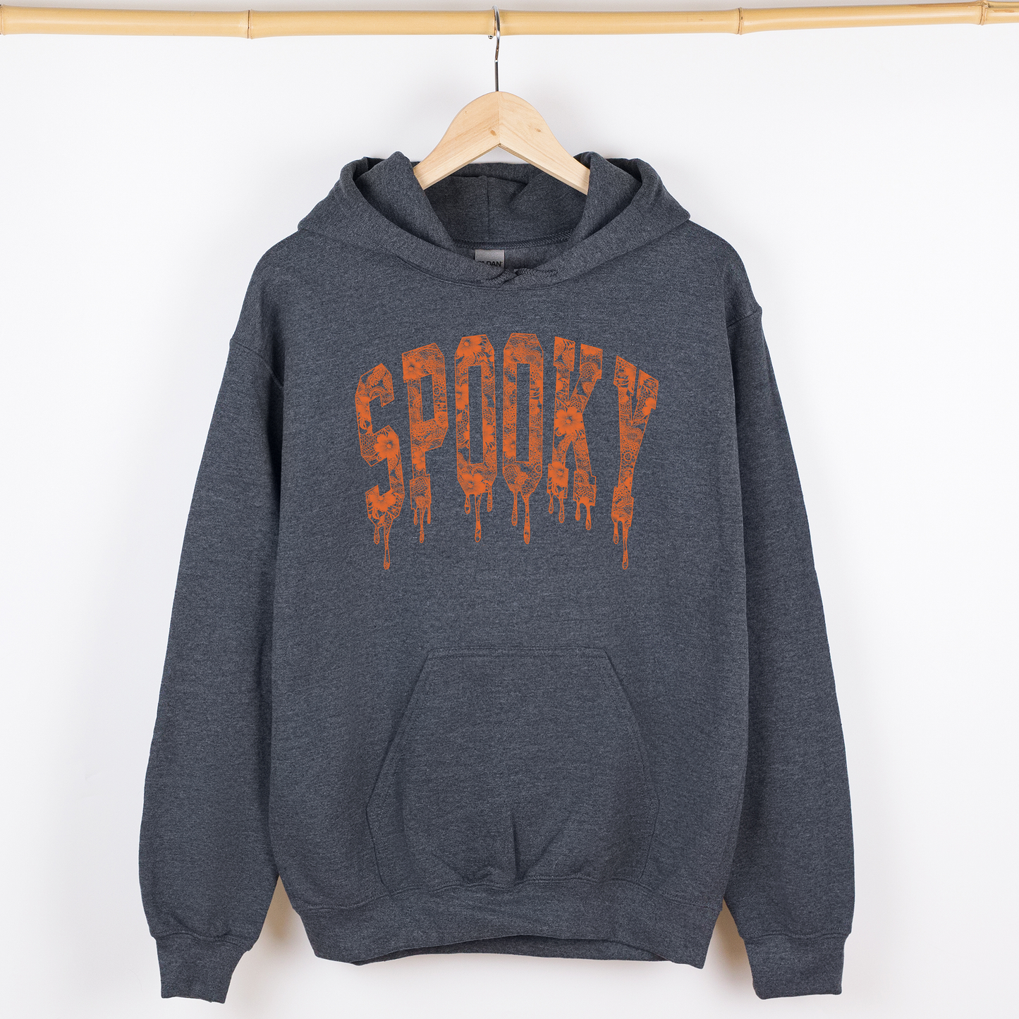 Spooky, Faux Lace, Halloween, Coquette, Graphic Hoodie, Hooded Sweatshirt