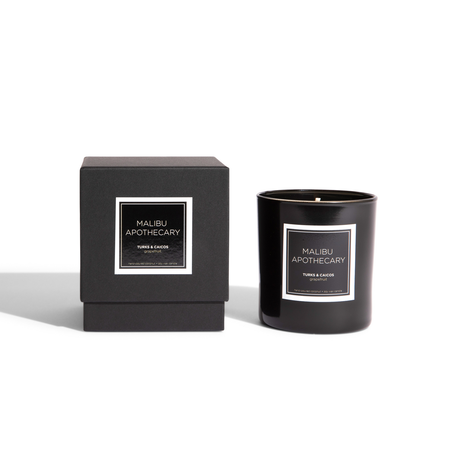 Black Gloss Coconut Soy Wax Candle Black Lacquer Vessel