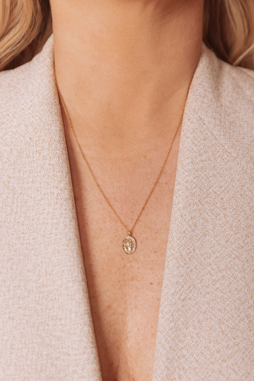 St. Christopher 14k Gold Filled Charm Necklace