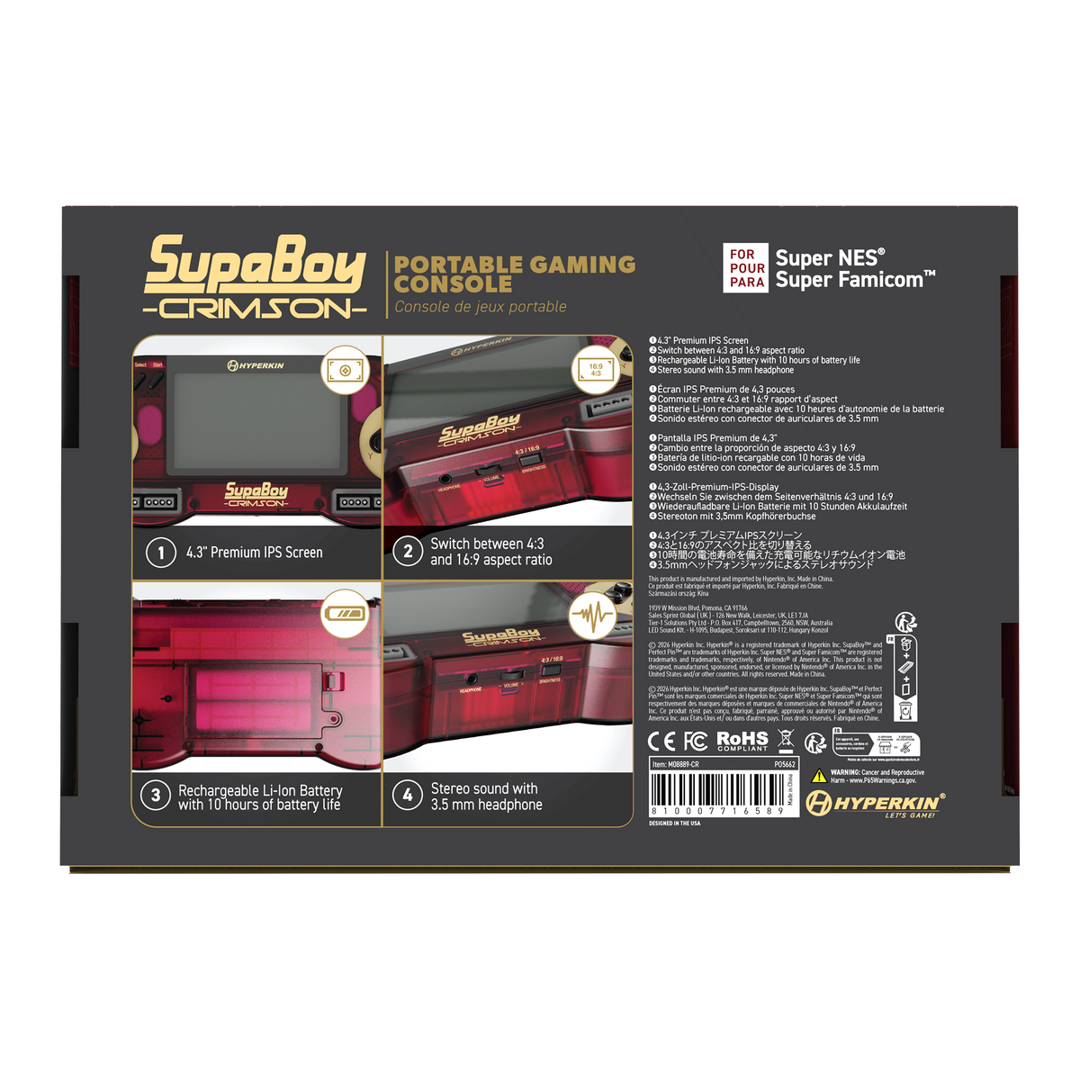 SupaBoy Portable - Crimson