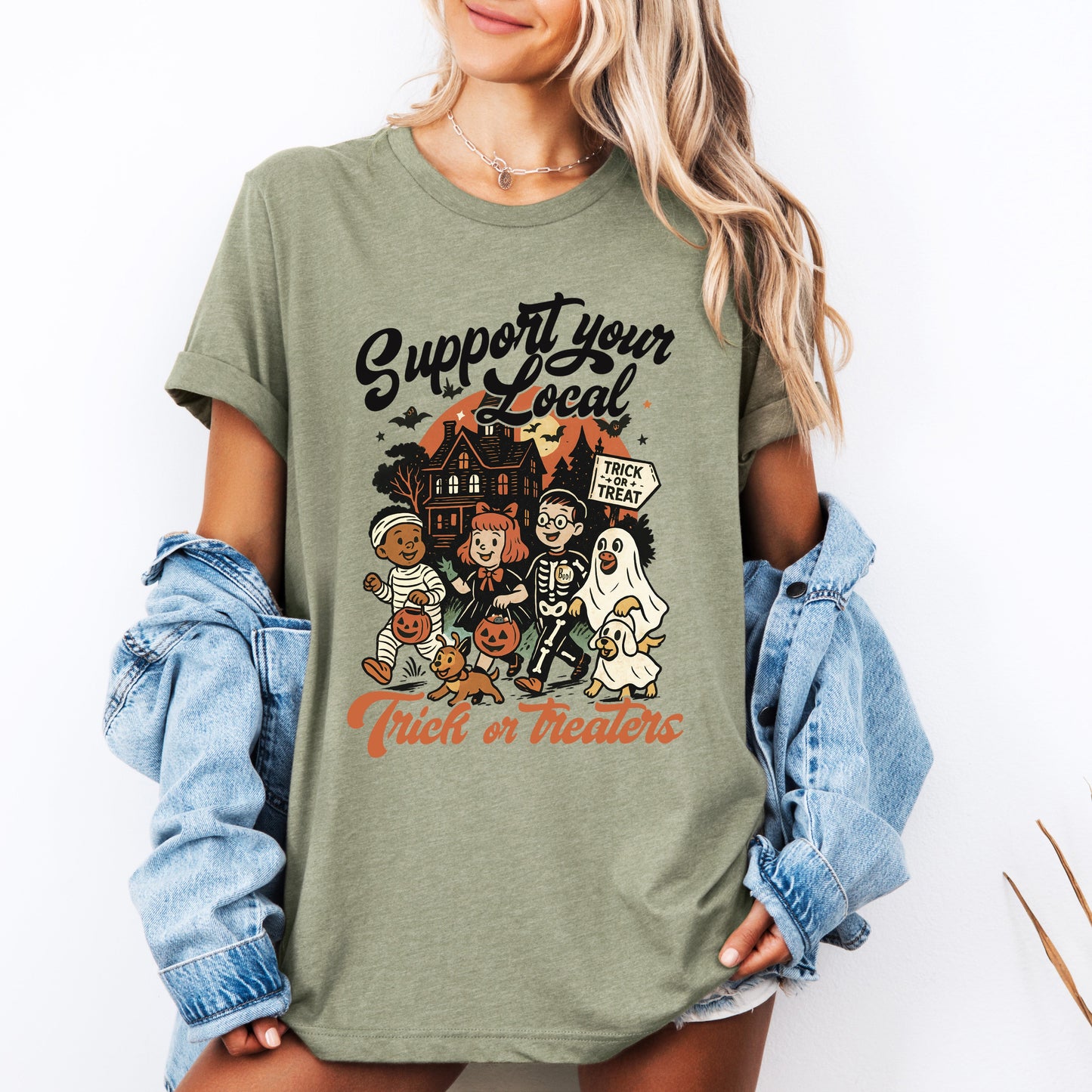 Support Your Local Trick or Treaters, Halloween, Cute, Costume, Tshirt