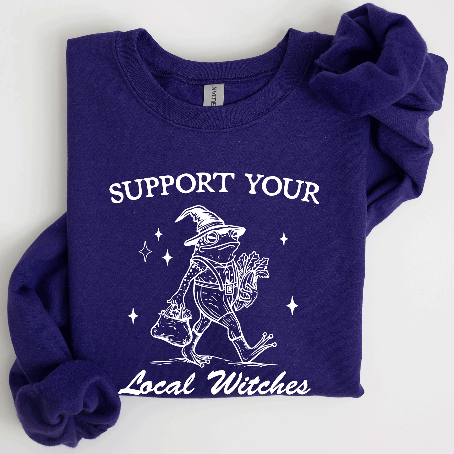 Support Your Local Witches, Frog, Halloween, Witch Sweatshirt