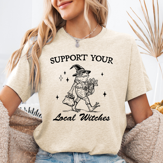 Support Your Local Witches, Frog, Halloween, Witchy, Spooky Tshirt
