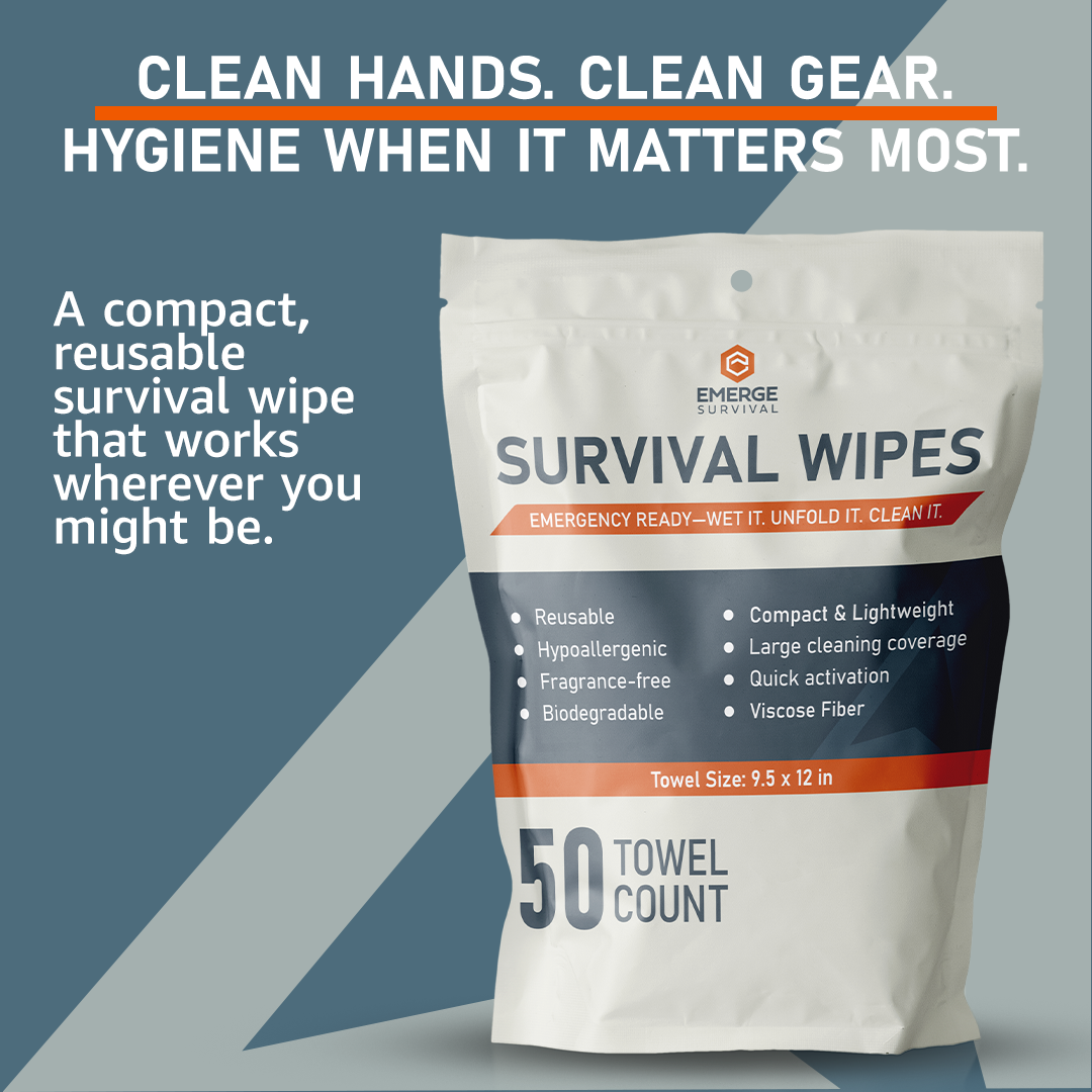 Survival Wipes Unscented Hygiene Wipes Emerge