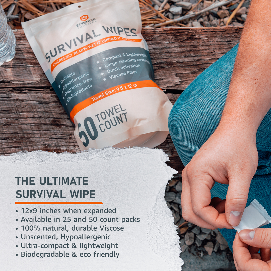 Survival Wipes Unscented Hygiene Wipes Emerge