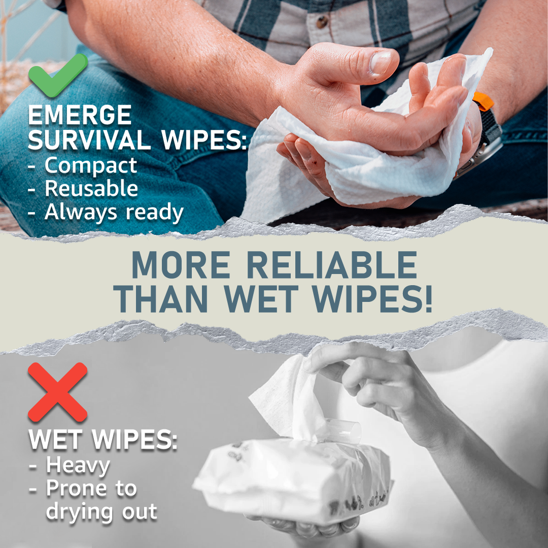 Survival Wipes Unscented Hygiene Wipes Emerge