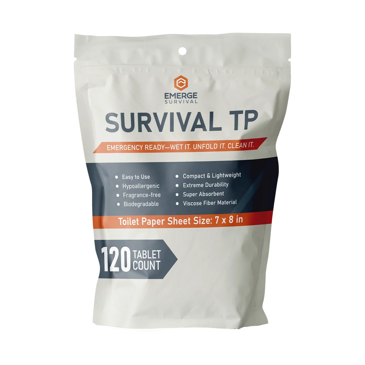 Emerge Biodegradable Survival Toilet Paper Tablets