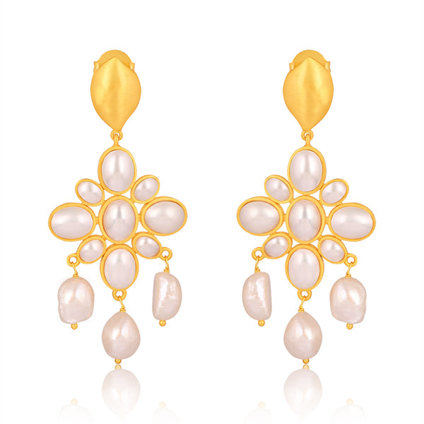 Swept Away Drop Earrings - Pearl