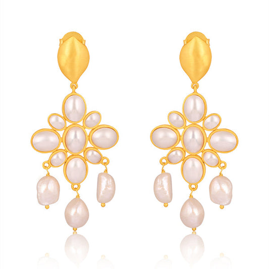 Swept Away Drop Earrings - Pearl