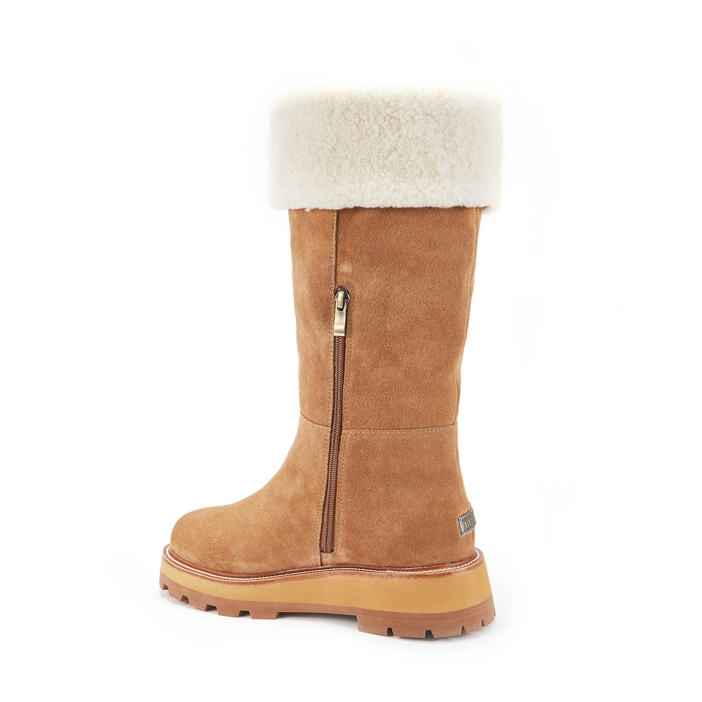 Chestnut Suede Above Calf Pull On Boot Titan