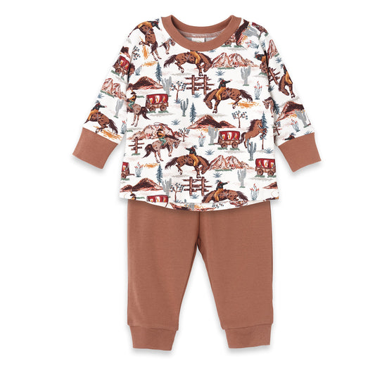 Cowboy Baby Boy Set Western Spirit Bamboo Cotton