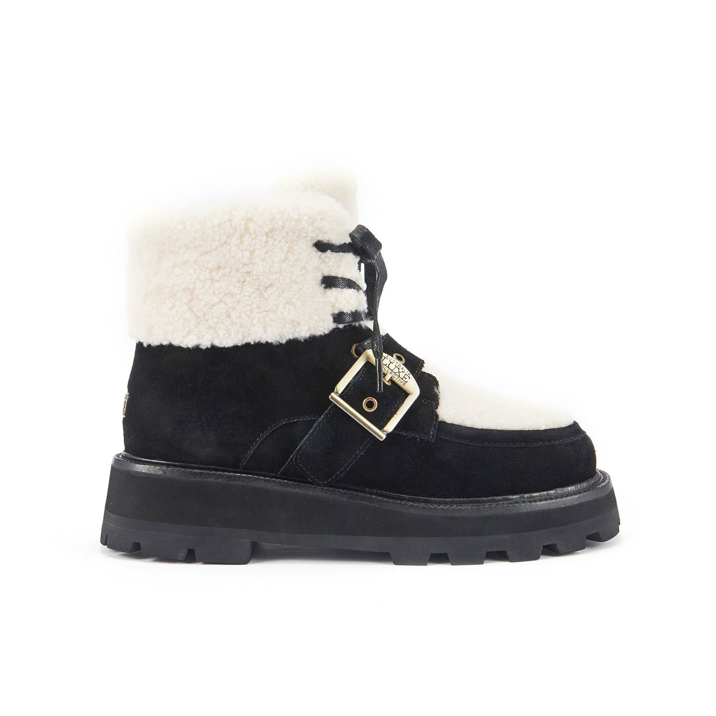Black Chunky Non Slip Ankle Hiker Boot TODOS