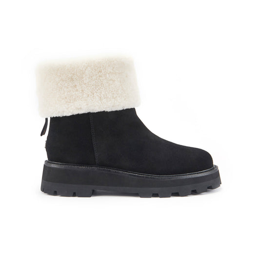 Pull On Non Slip Chunky Soled Winter Boot TRINITY BLACK