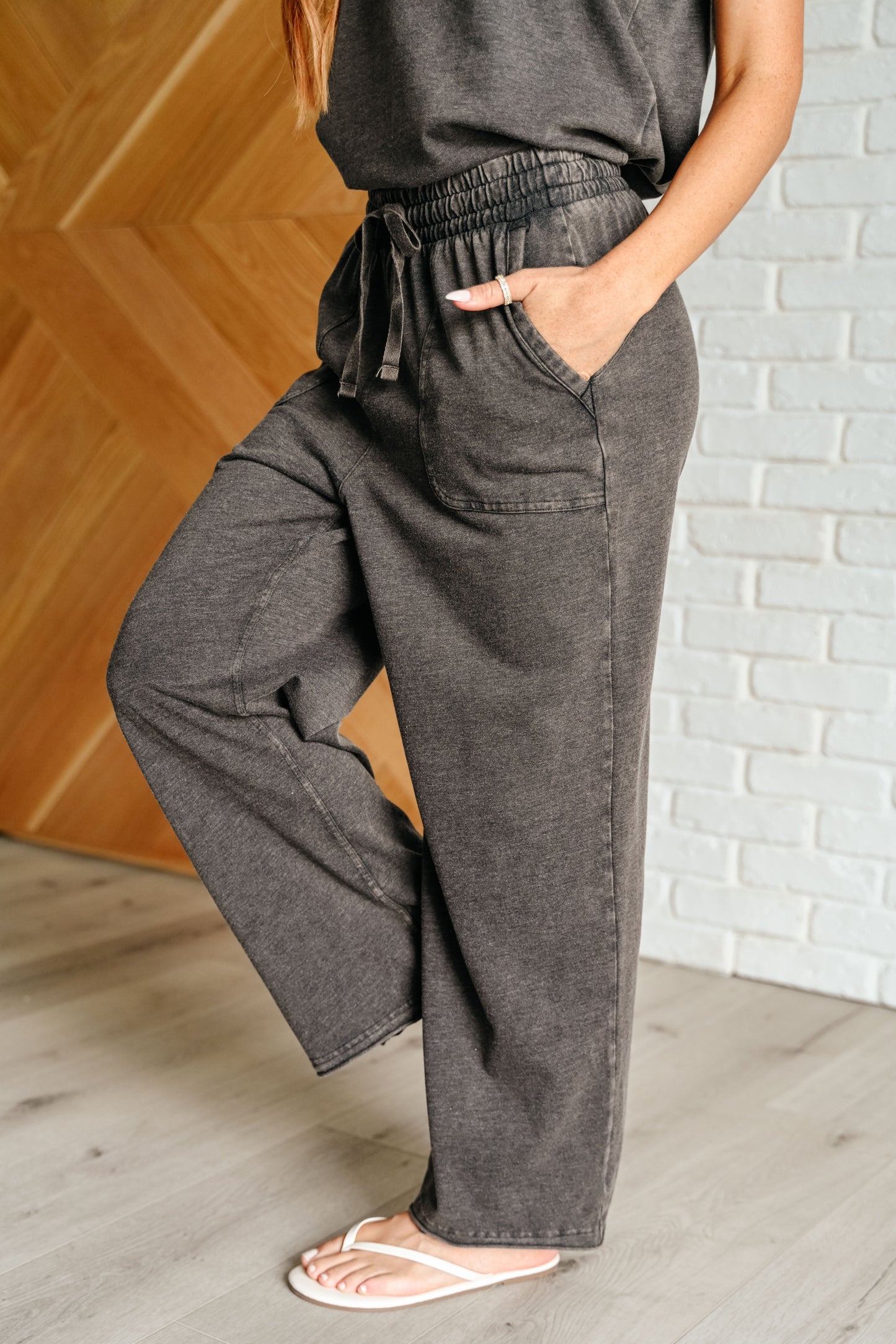 Taking It Easy Black Knit Tank and Pants Set