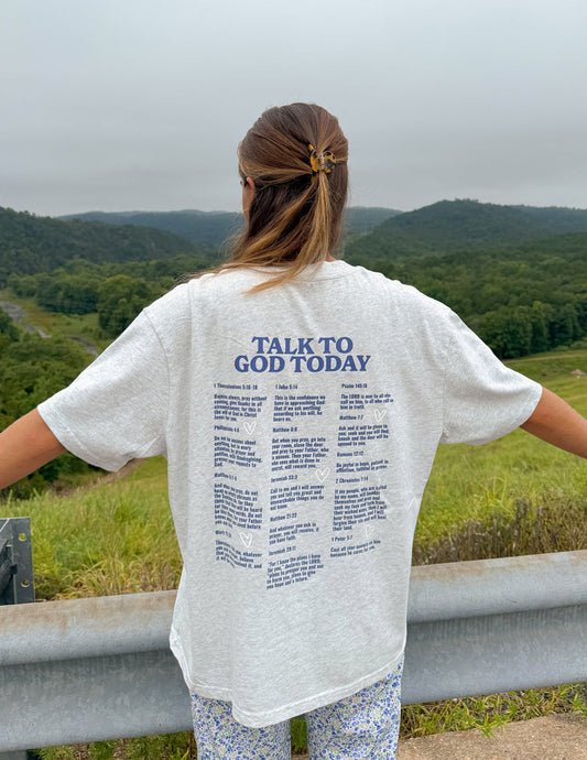 Talk to God Heather Grey Unisex Tee