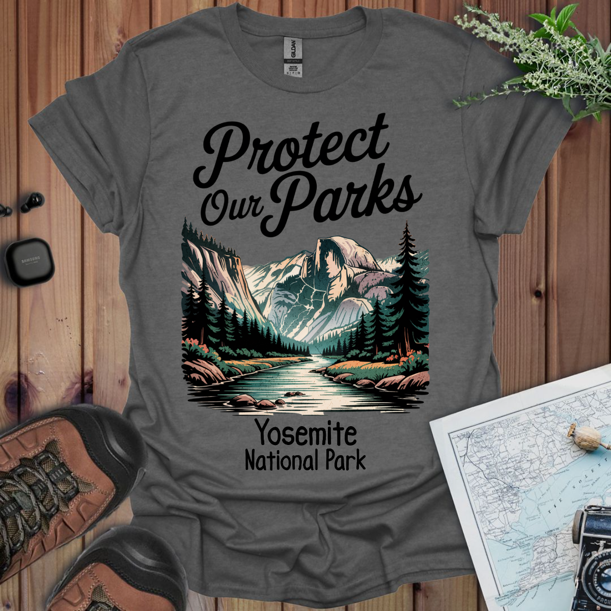 Protect Our Parks Yosemite Valley Half Dome Unisex Fit Soft T-Shirt