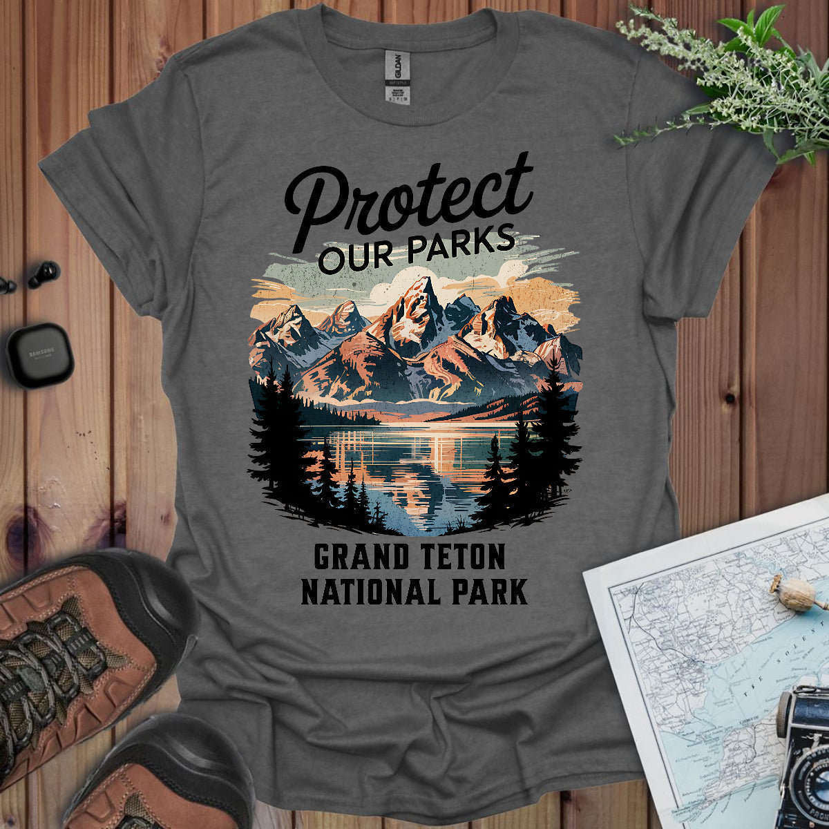 Protect Our Parks Grand Teton National Park Unisex Fit Soft T-Shirt