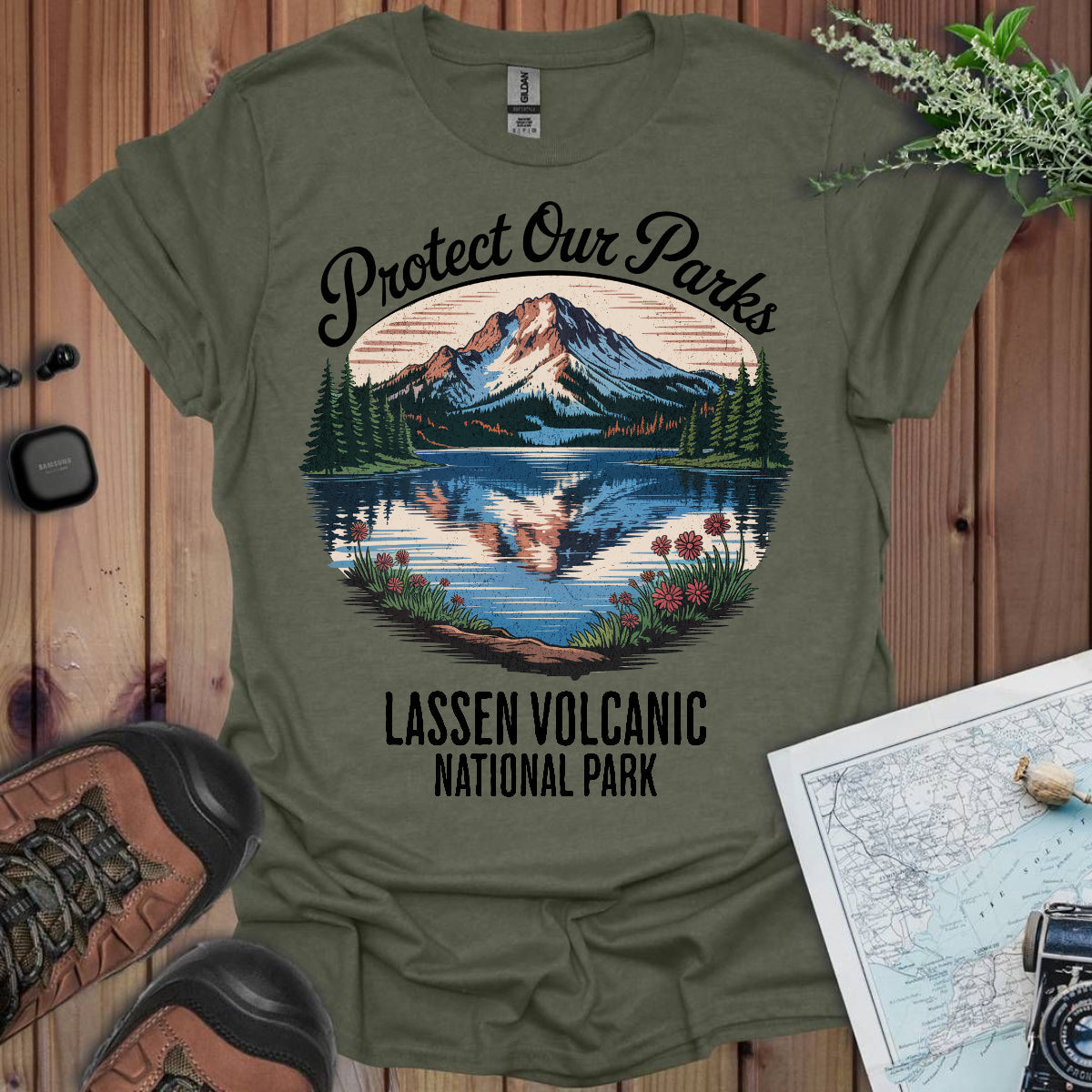 Protect Our Parks Lassen Volcanic National Park Unisex Fit Soft T-Shirt