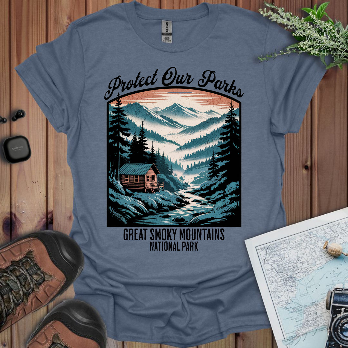 Protect Our Parks Great Smoky Mountains National Park Unisex Fit Soft T-Shirt