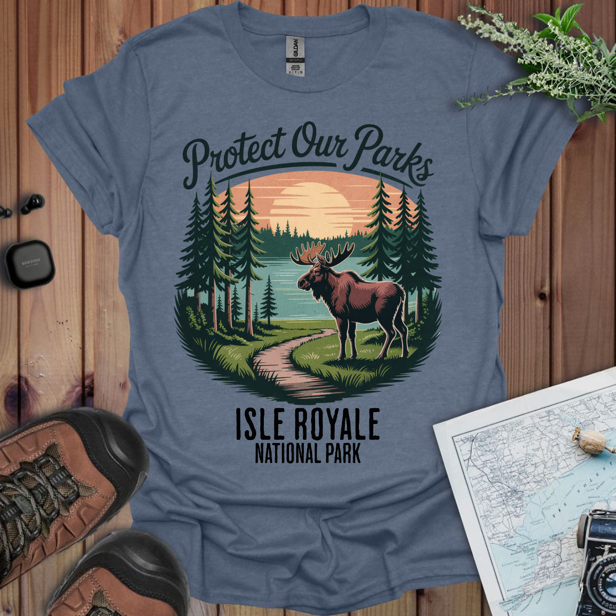 Protect Our Parks Isle Royale National Park Unisex Fit Soft T-Shirt