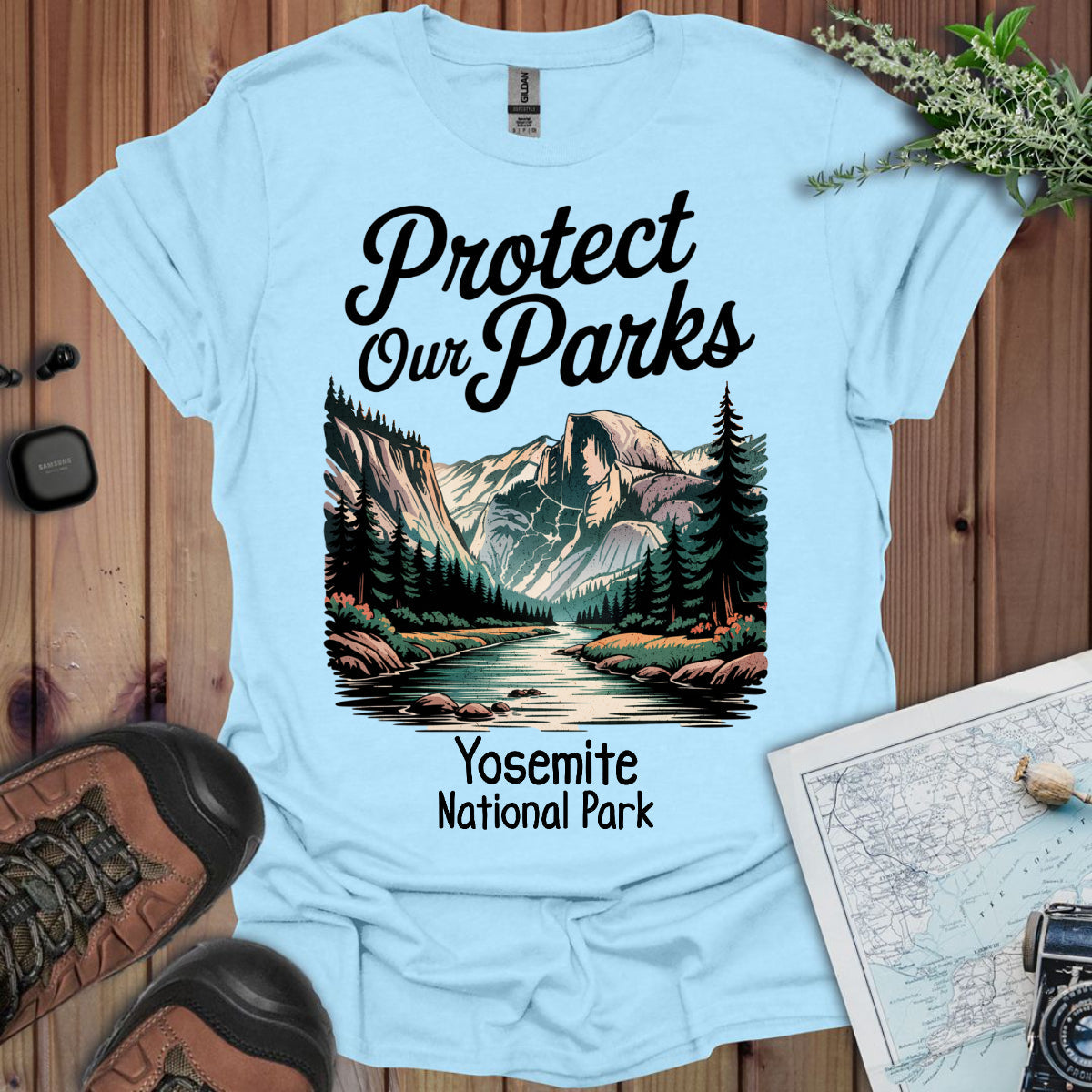 Protect Our Parks Yosemite Valley Half Dome Unisex Fit Soft T-Shirt