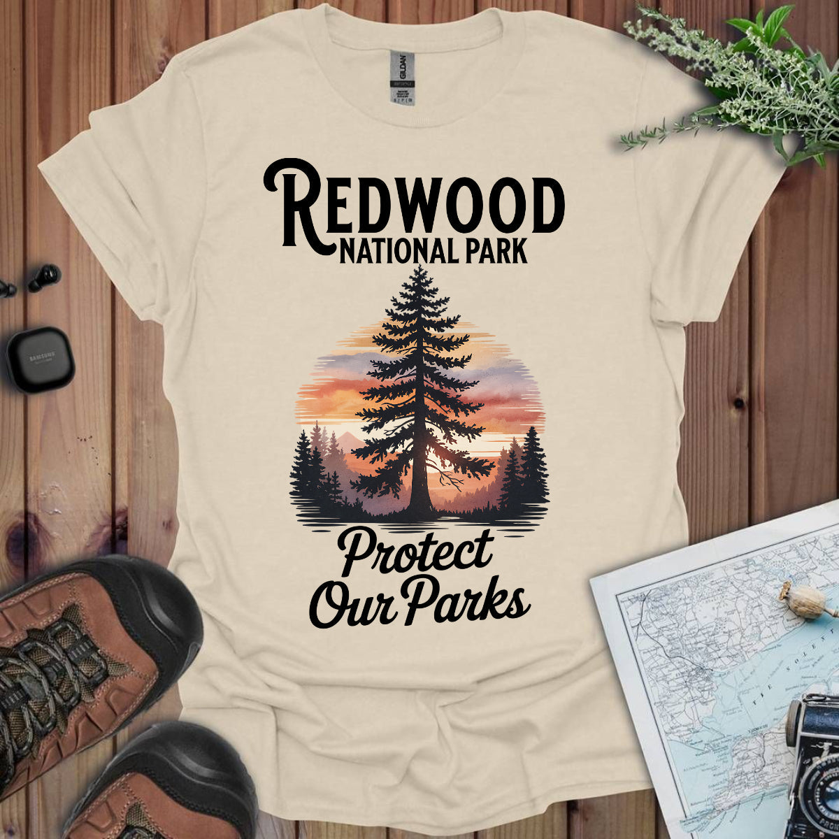 Protect Our Parks Redwood National Park Unisex Fit Soft T-Shirt