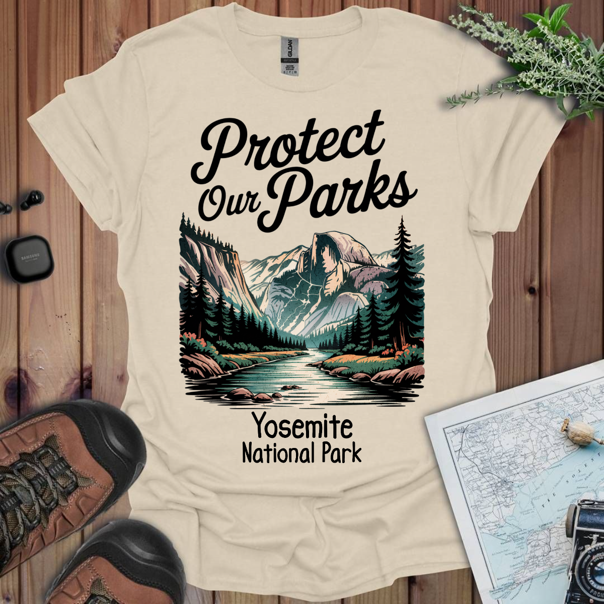 Protect Our Parks Yosemite Valley Half Dome Unisex Fit Soft T-Shirt
