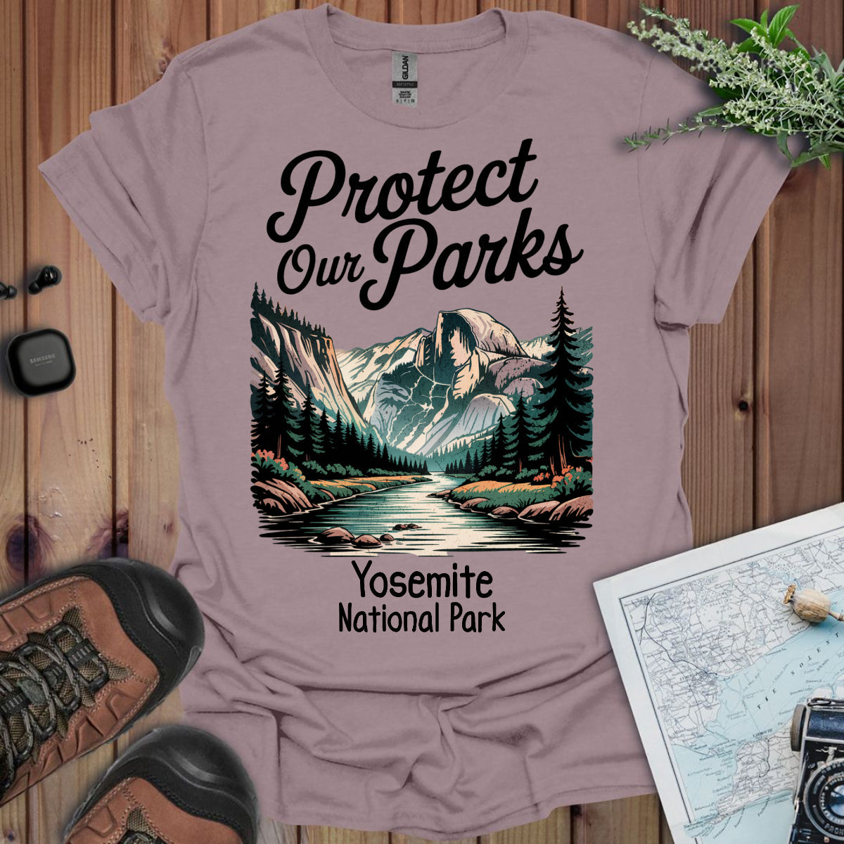 Protect Our Parks Yosemite Valley Half Dome Unisex Fit Soft T-Shirt