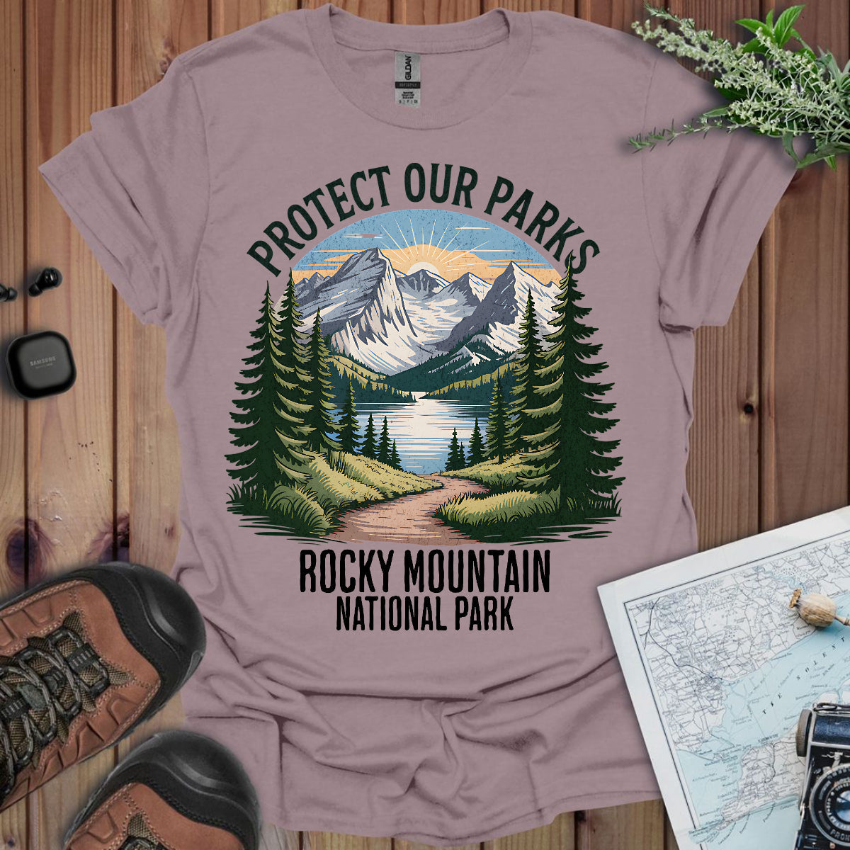 Protect Our Parks Rocky Mountain National Park Unisex Fit Soft T-Shirt