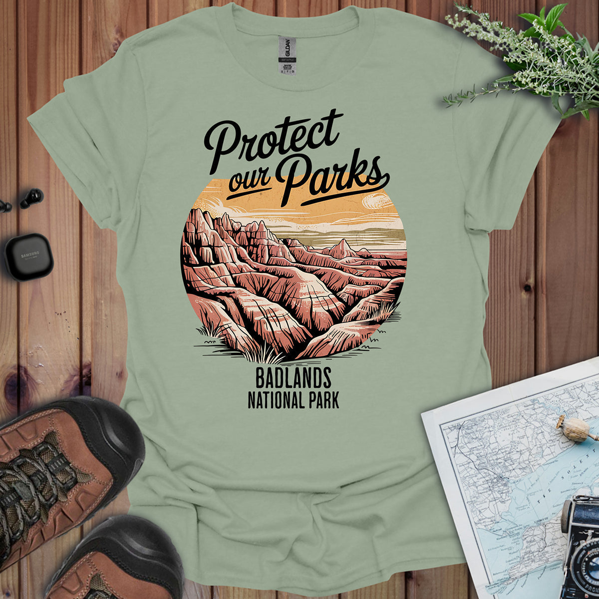 Protect Our Parks Badlands National Park Unisex Fit Soft T-Shirt