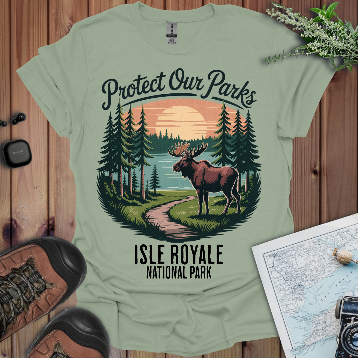 Protect Our Parks Isle Royale National Park Unisex Fit Soft T-Shirt