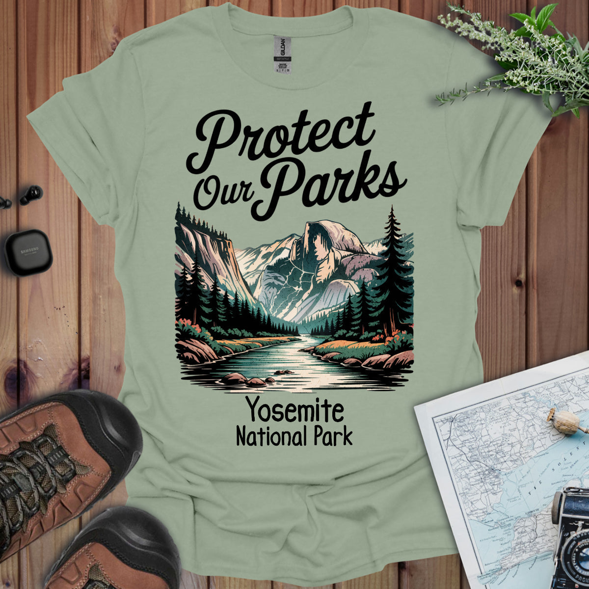 Protect Our Parks Yosemite Valley Half Dome Unisex Fit Soft T-Shirt