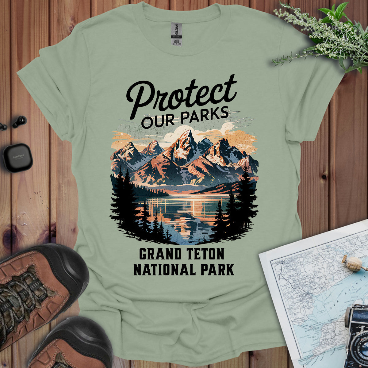 Protect Our Parks Grand Teton National Park Unisex Fit Soft T-Shirt