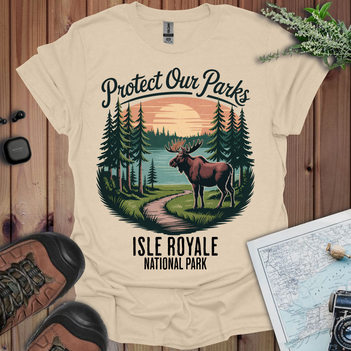 Protect Our Parks Isle Royale National Park Unisex Fit Soft T-Shirt