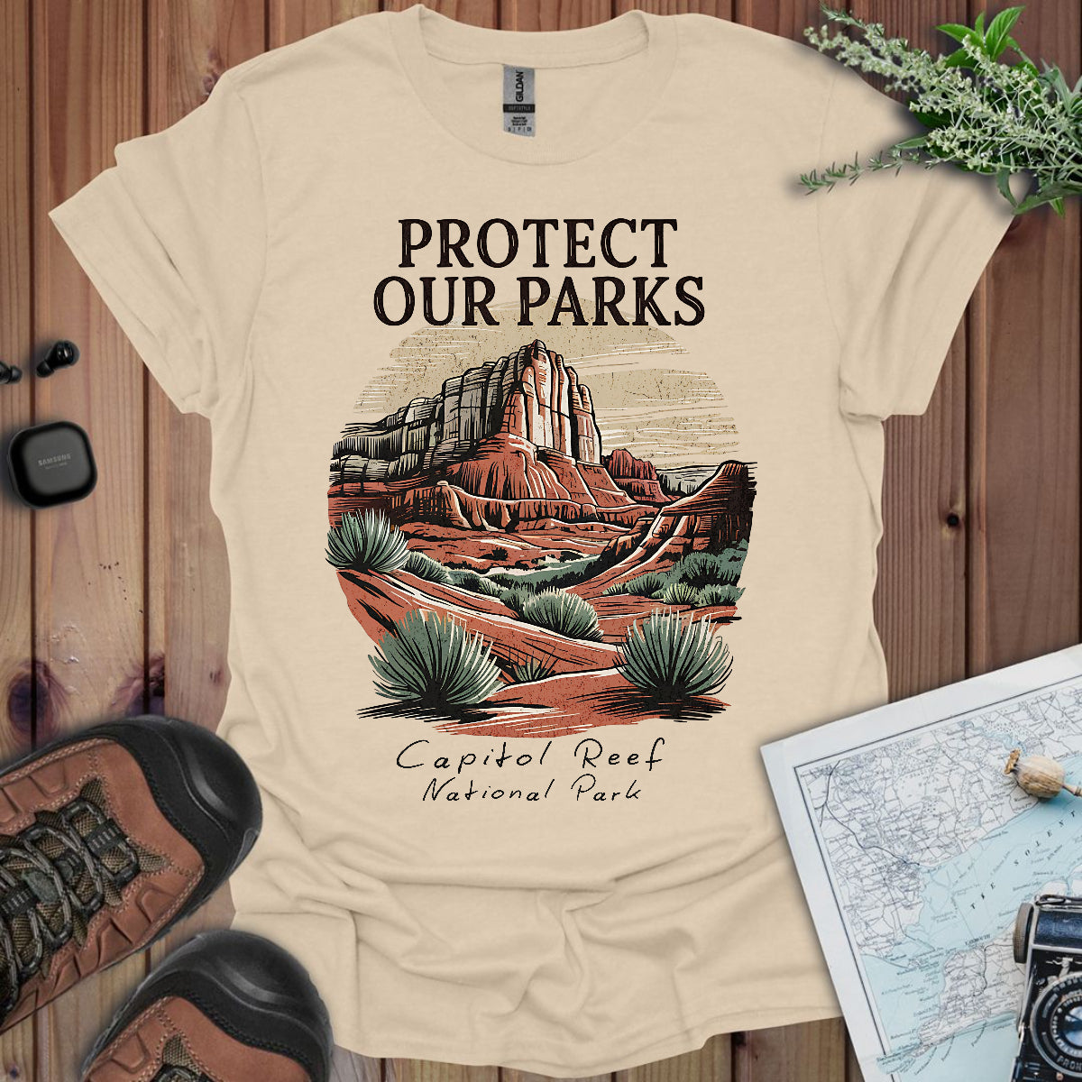 Protect Our Parks Capitol Reef National Park Unisex Fit Soft T-Shirt
