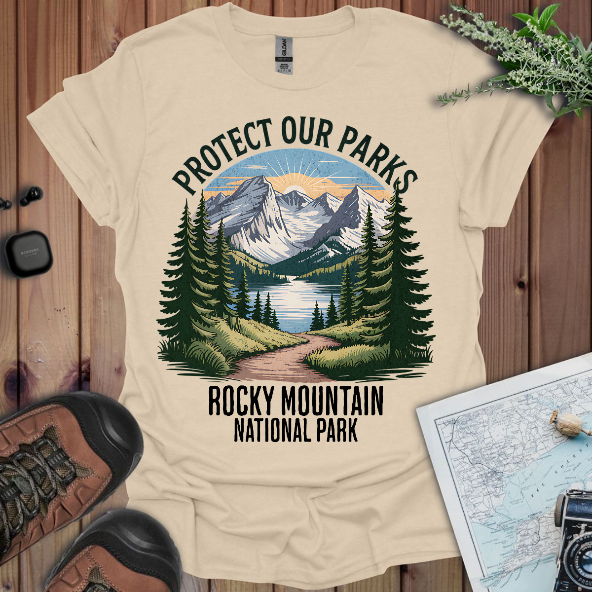 Protect Our Parks Rocky Mountain National Park Unisex Fit Soft T-Shirt