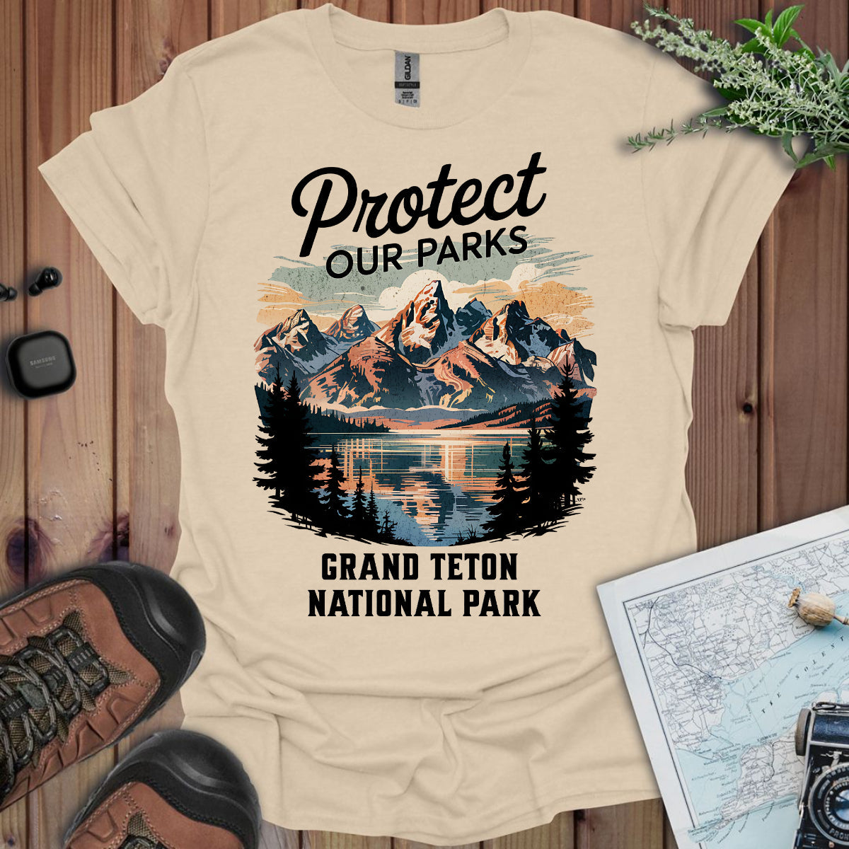 Protect Our Parks Grand Teton National Park Unisex Fit Soft T-Shirt