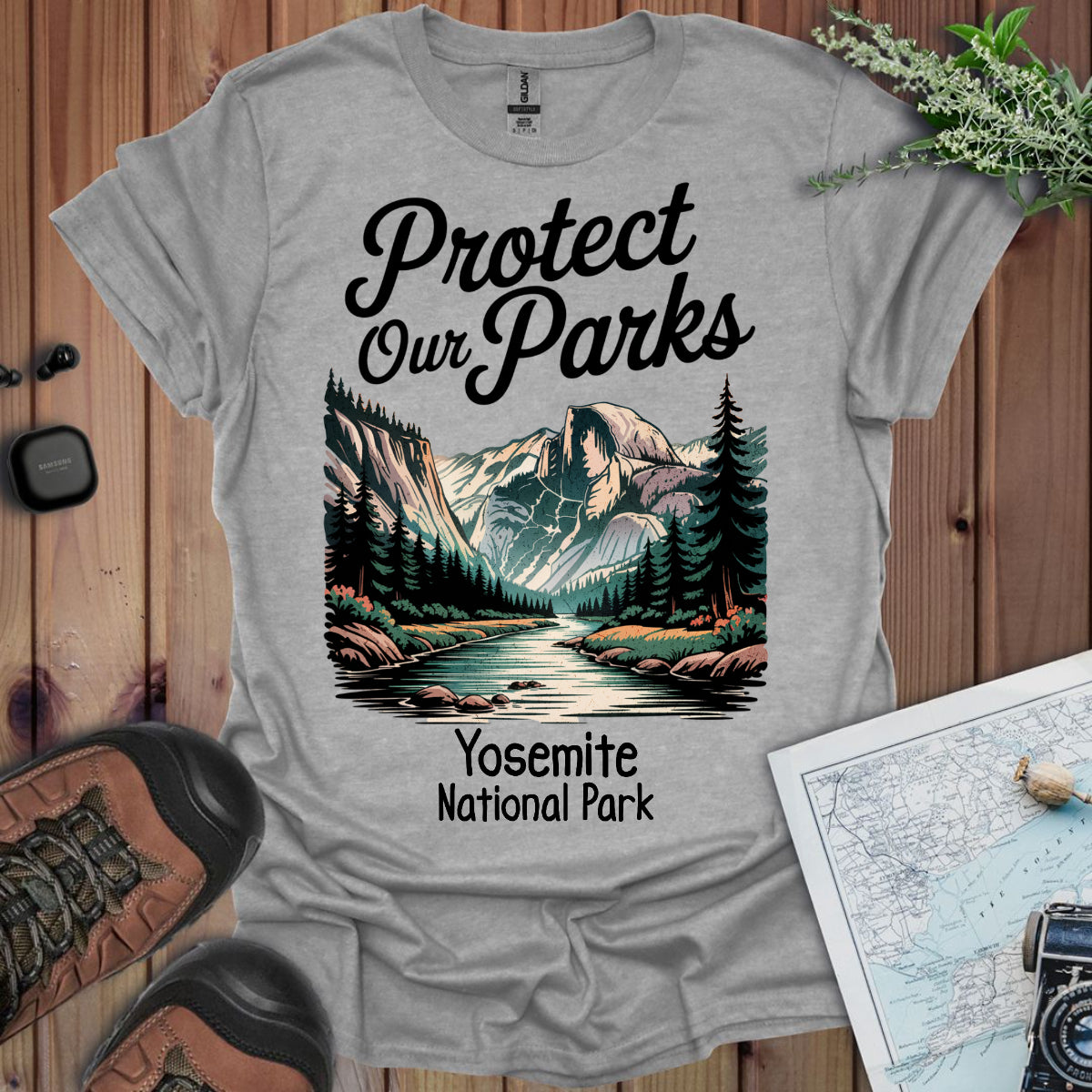 Protect Our Parks Yosemite Valley Half Dome Unisex Fit Soft T-Shirt