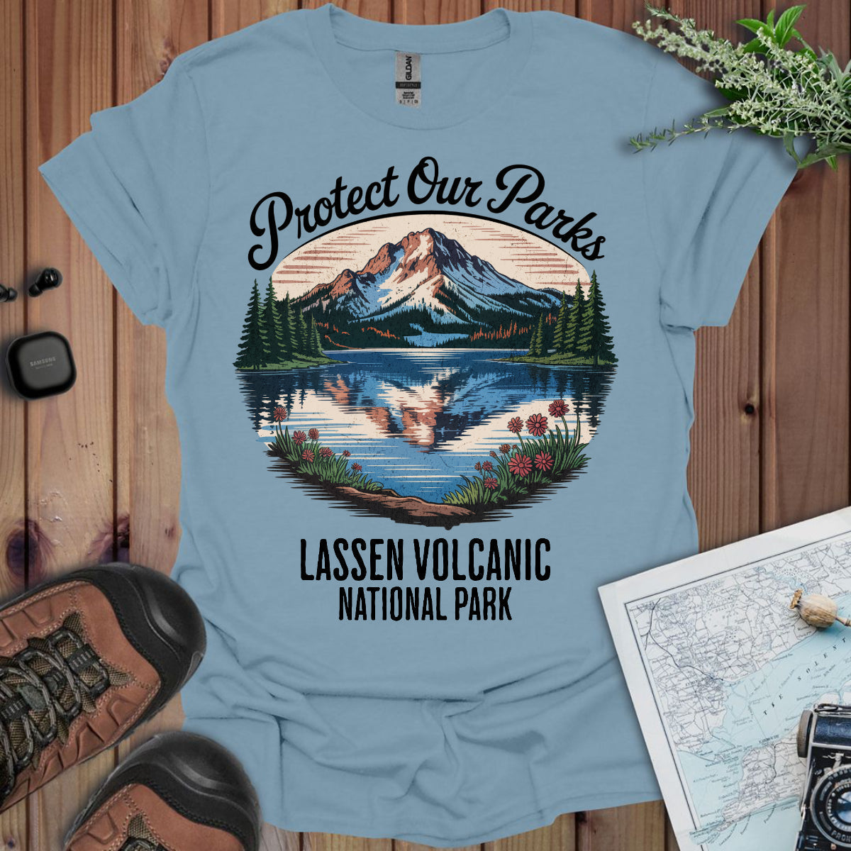 Protect Our Parks Lassen Volcanic National Park Unisex Fit Soft T-Shirt