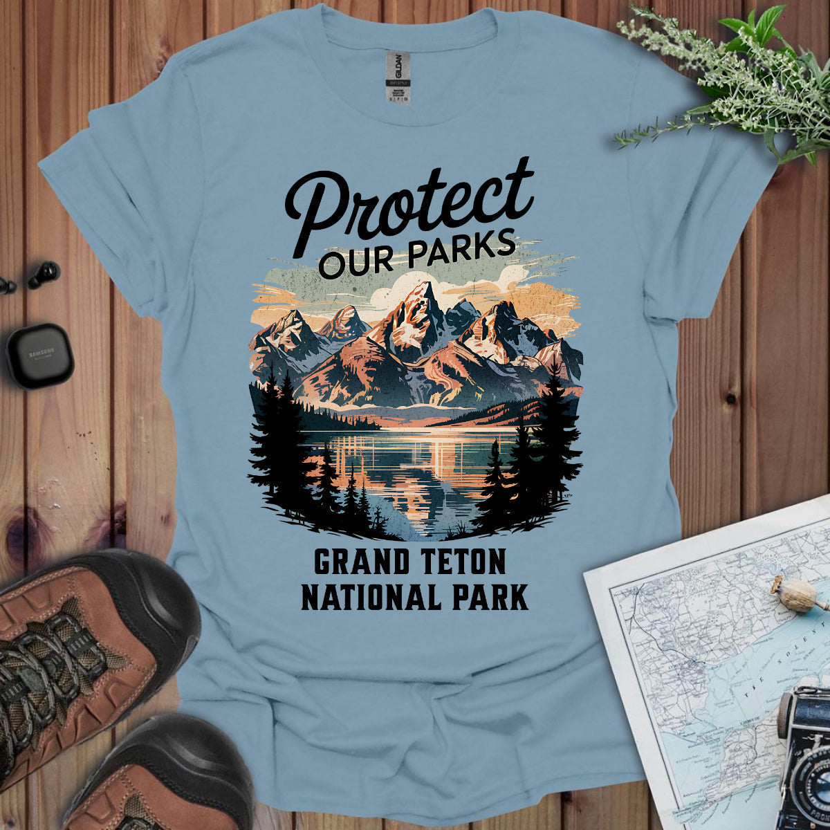 Protect Our Parks Grand Teton National Park Unisex Fit Soft T-Shirt