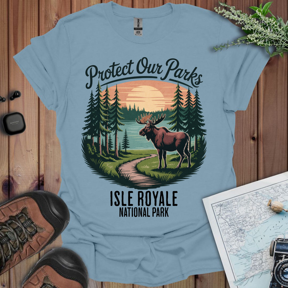 Protect Our Parks Isle Royale National Park Unisex Fit Soft T-Shirt