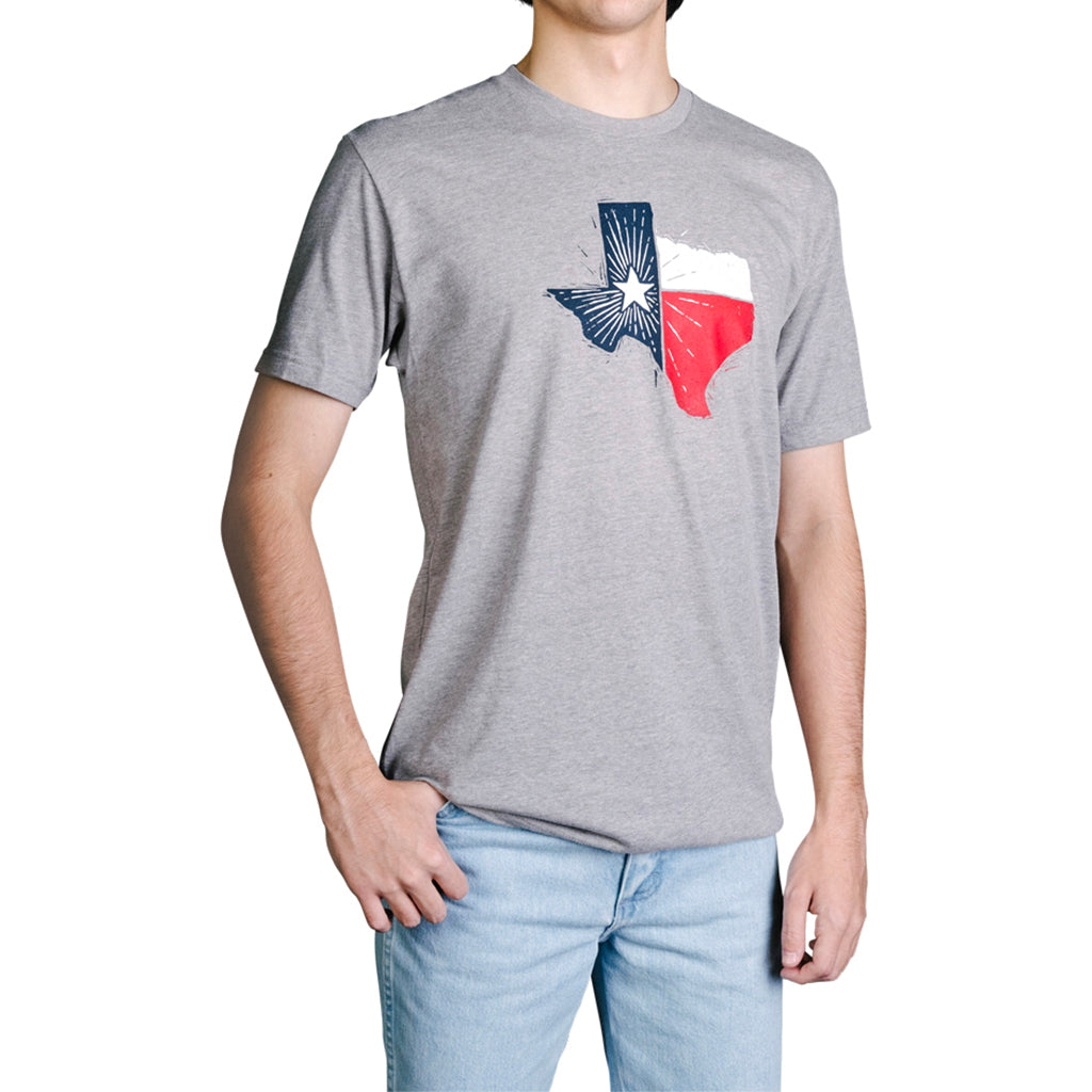 Texas State Flag Heather Gray T-Shirt Unisex Paris Texas Apparel Co