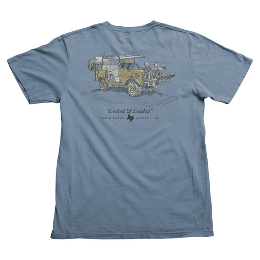 Texas Quail Rig Pocket T-Shirt Slate 100% Organic Cotton