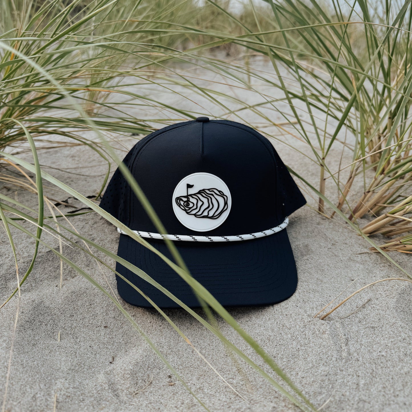rope-a-dope Raised Rubber Logo Golf Hat Oyster Brands