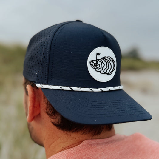 rope-a-dope Raised Rubber Logo Golf Hat Oyster Brands
