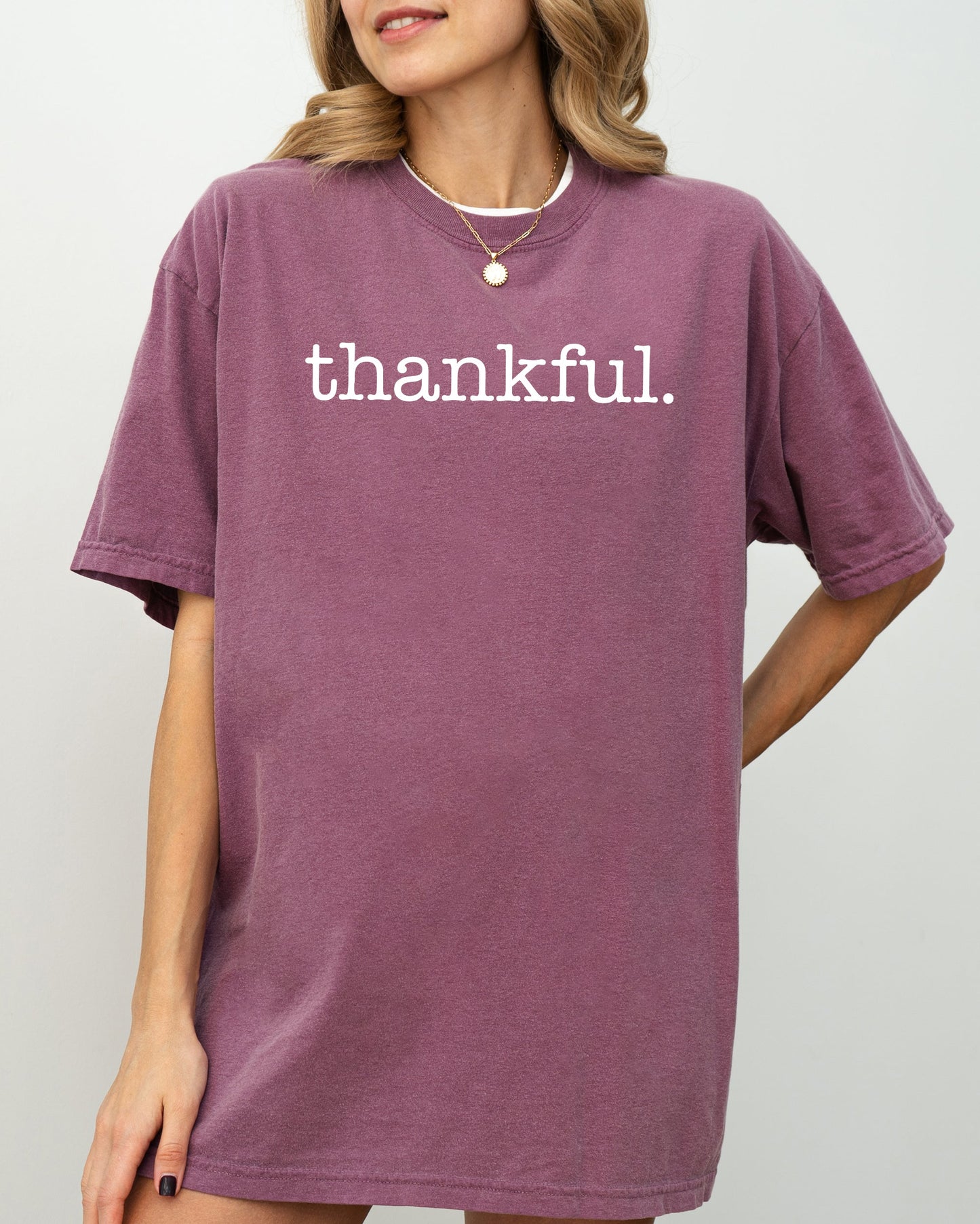 Thankful, Minimal, Simplicity, Autumn, Fall, Halloween, Thanksgiving Shirt Comfort Colors T-Shirt