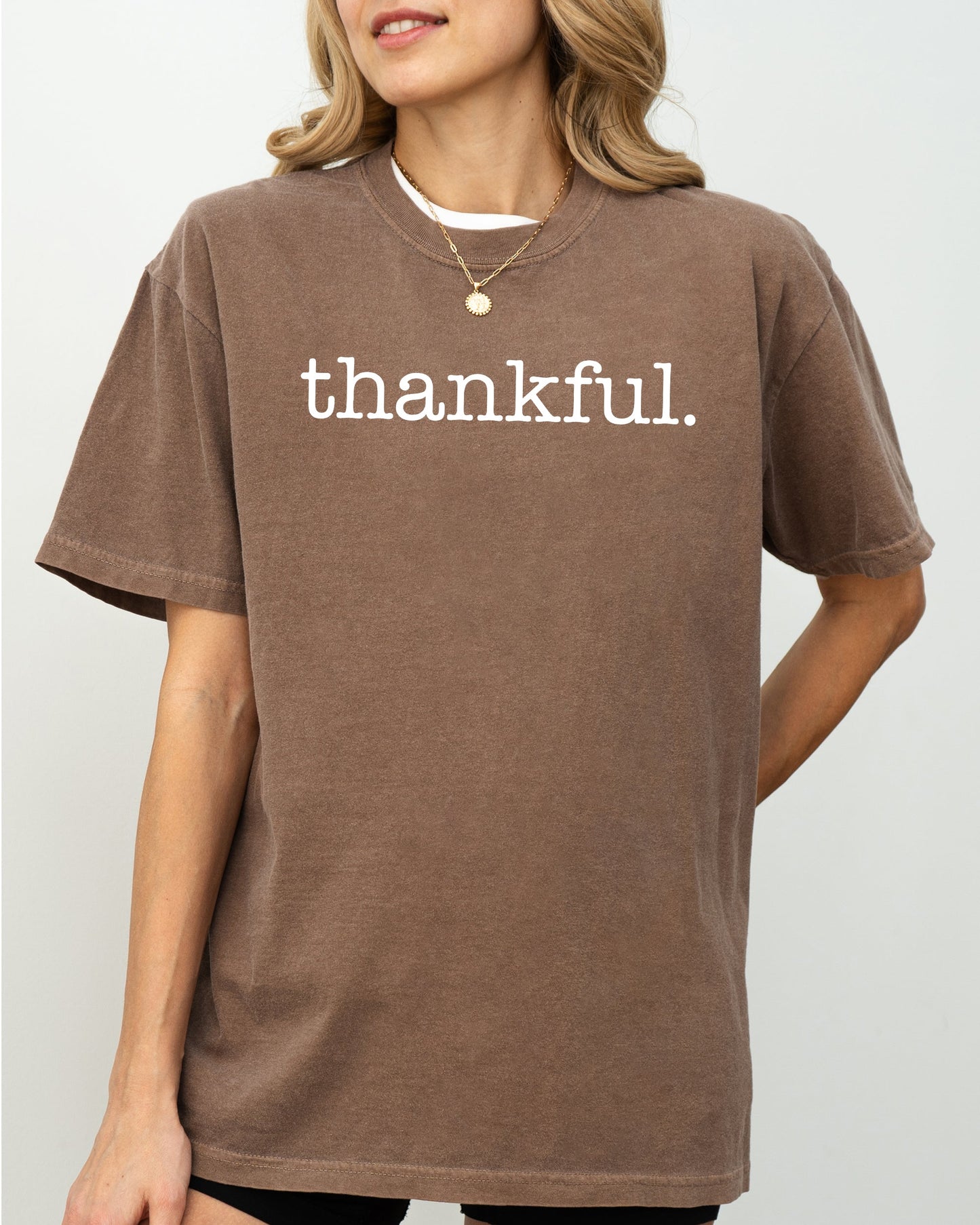 Thankful, Minimal, Simplicity, Autumn, Fall, Halloween, Thanksgiving Shirt Comfort Colors T-Shirt