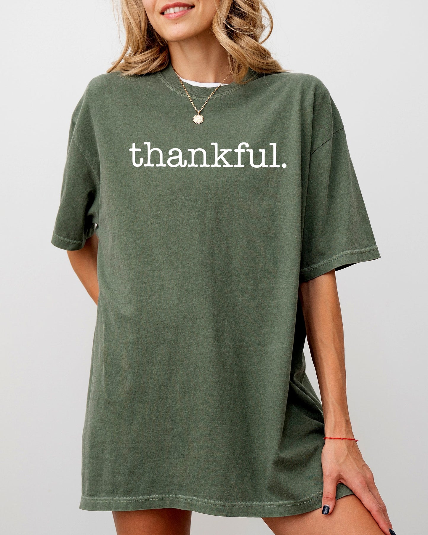 Thankful, Minimal, Simplicity, Autumn, Fall, Halloween, Thanksgiving Shirt Comfort Colors T-Shirt