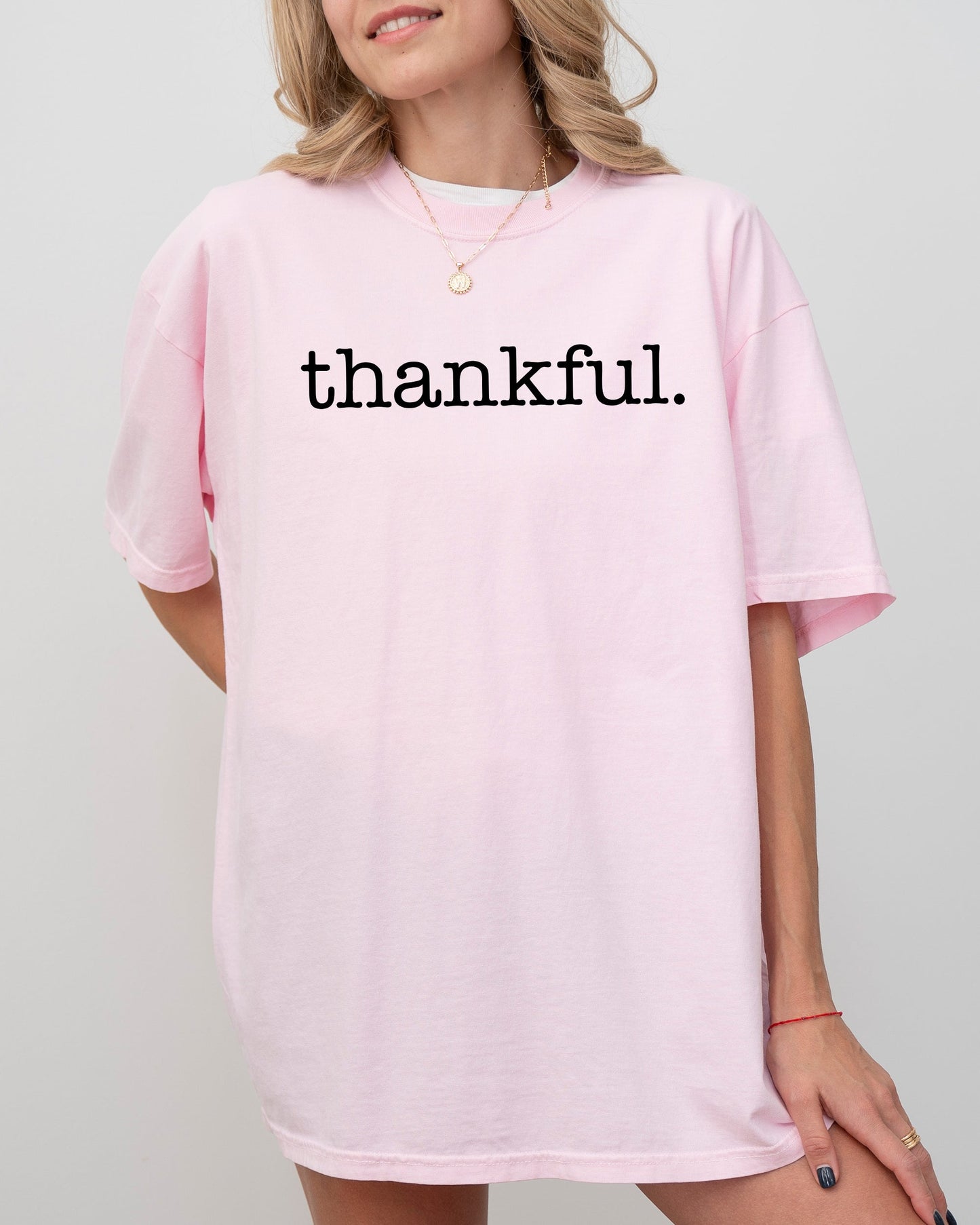 Thankful, Minimal, Simplicity, Autumn, Fall, Halloween, Thanksgiving Shirt Comfort Colors T-Shirt