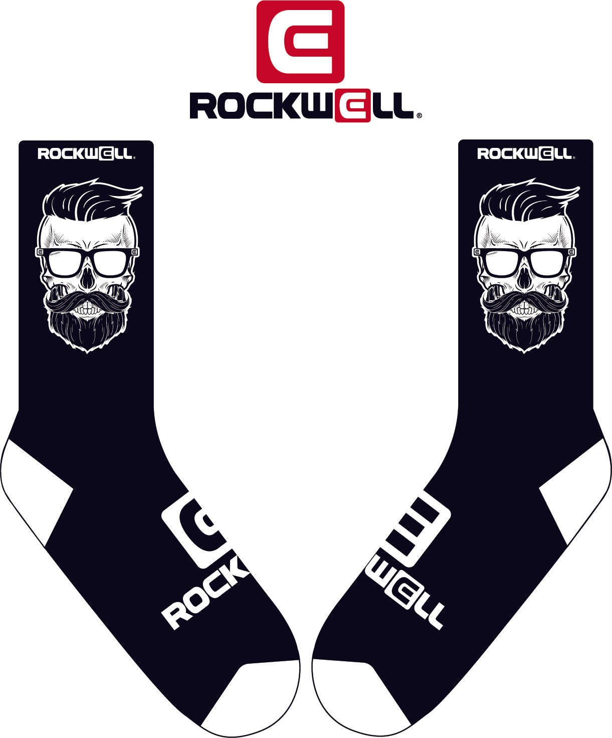 Crew Socks Black The Ironic Q Print Rockwell Time